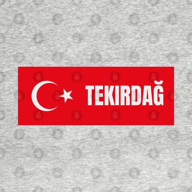 Tekirdag City in Turkish Flag by aybe7elf